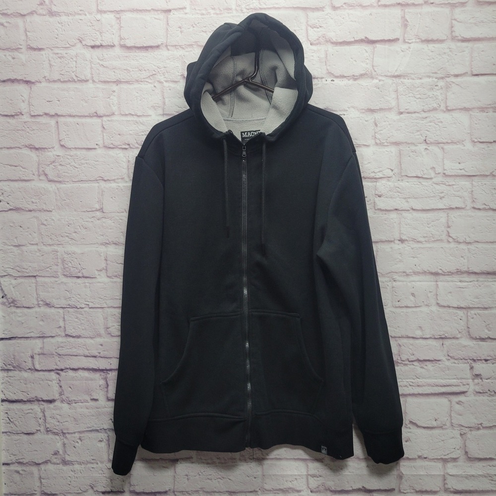 Y2K Machine Custom Co Hoodie Sweatshirt Jacket Mens L Full Zip Casual Streetwear